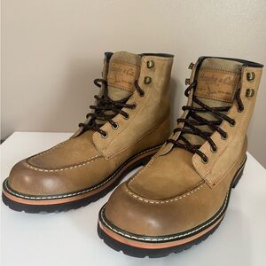 Hawke & Co Harrison Leather Work Boot Tan Brown Water Resistant Lace-Up Men's 11